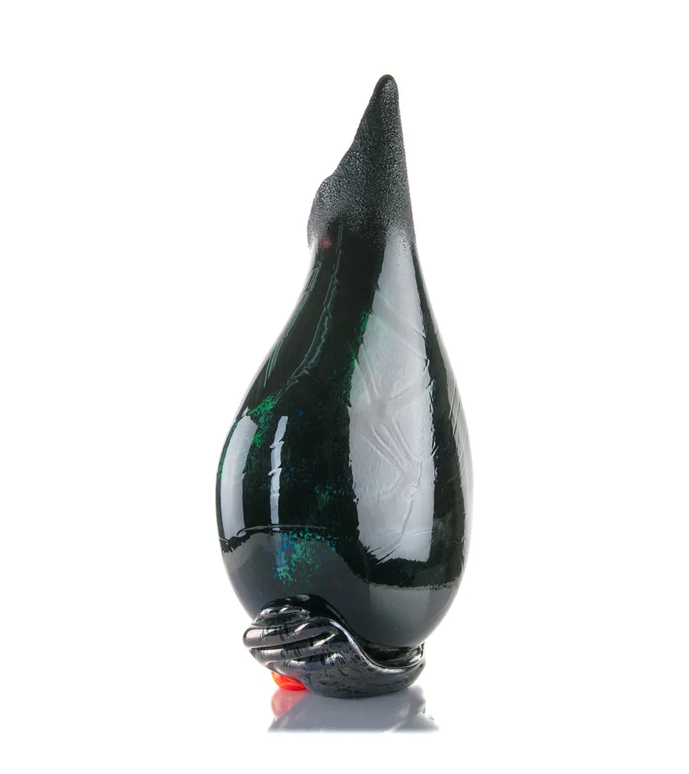 Glass Vessel "Black Lava Trail 2" by Daniel Moe