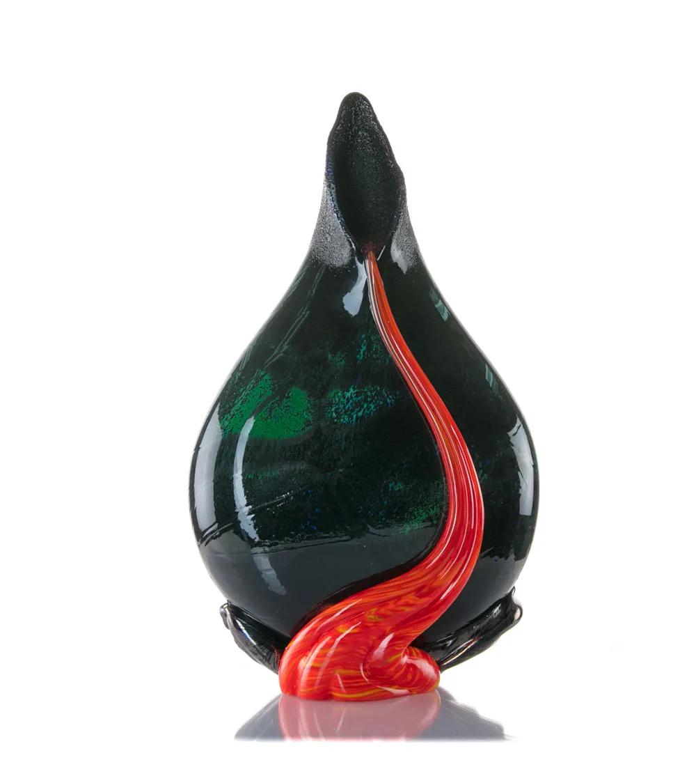 Glass Vessel "Black Lava Trail 2" by Daniel Moe