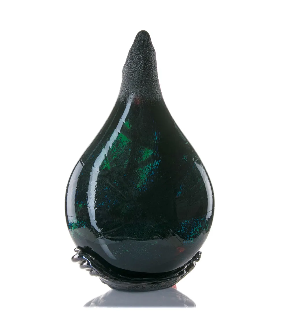 Glass Vessel "Black Lava Trail 2" by Daniel Moe