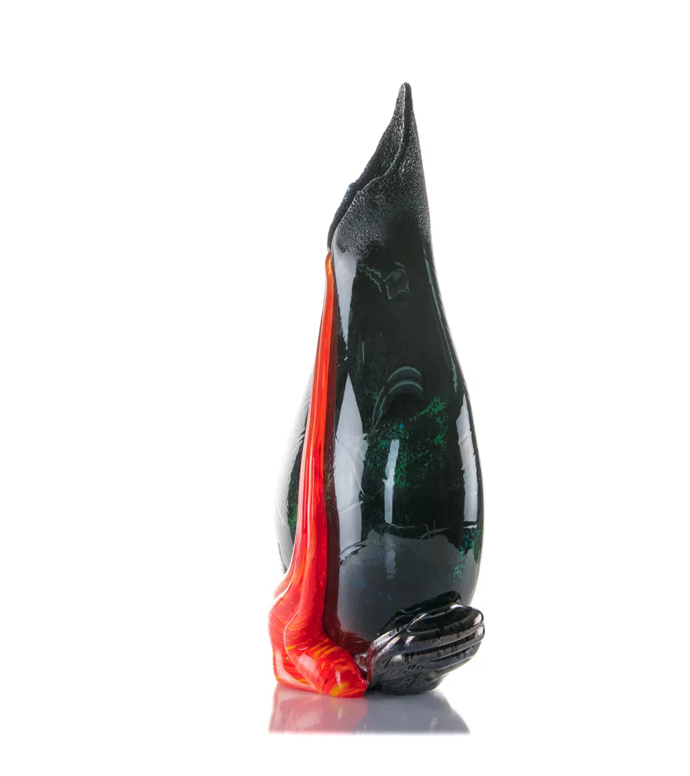 Glass Vessel "Black Lava Trail 2" by Daniel Moe