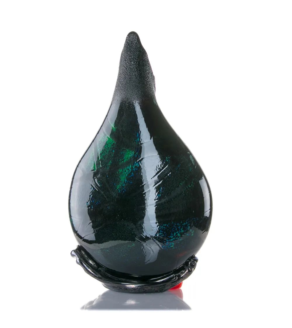 Glass Vessel "Black Lava Trail 2" by Daniel Moe