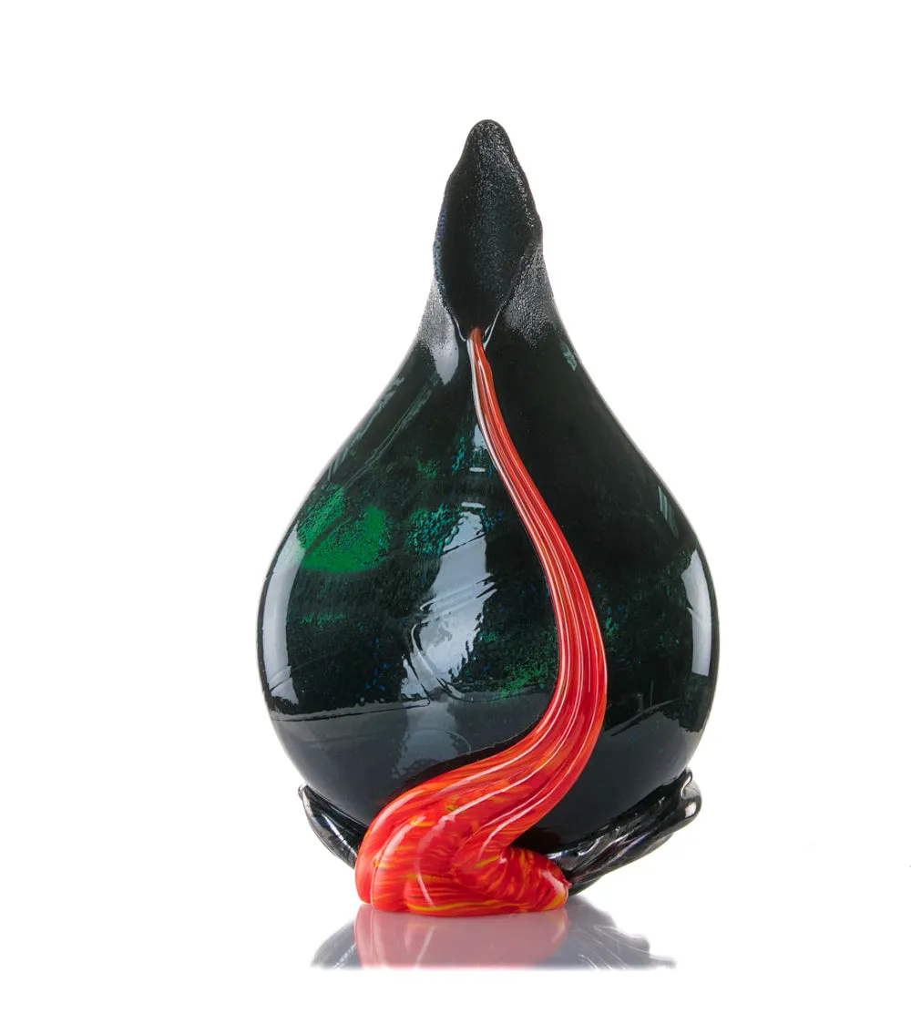 Glass Vessel "Black Lava Trail 2" by Daniel Moe