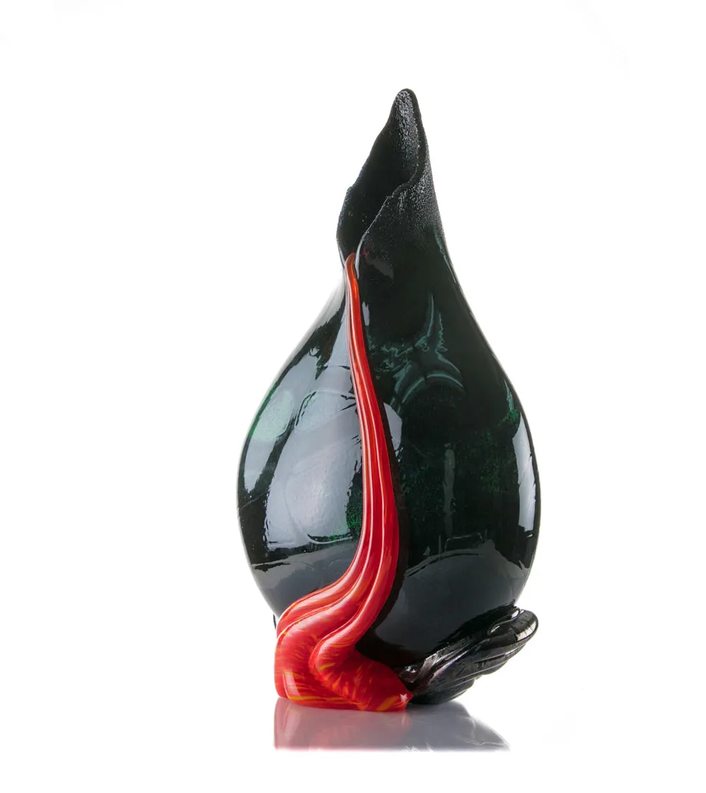 Glass Vessel "Black Lava Trail 2" by Daniel Moe