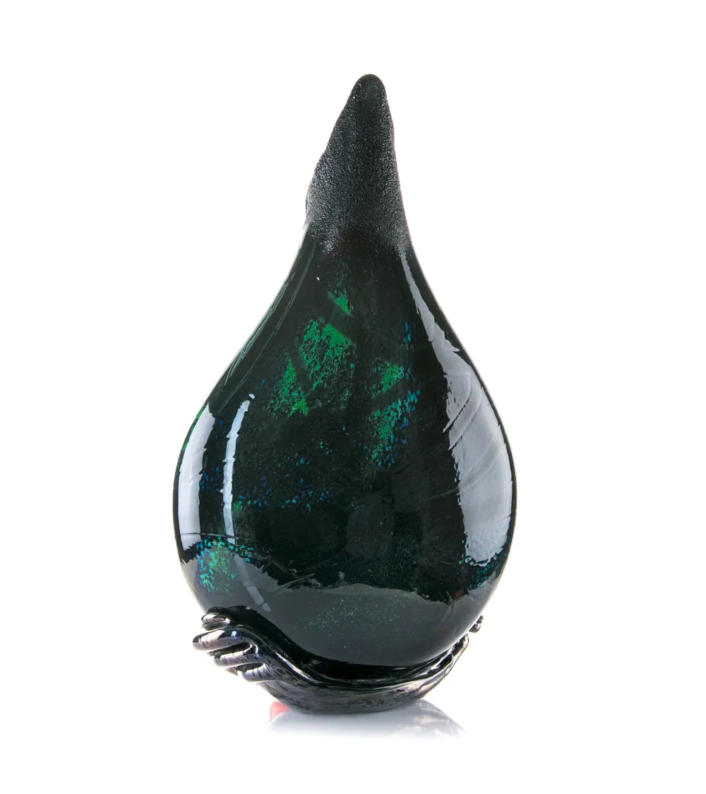 Glass Vessel "Black Lava Trail 2" by Daniel Moe