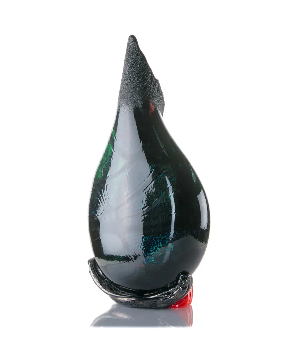 Glass Vessel "Black Lava Trail 2" by Daniel Moe