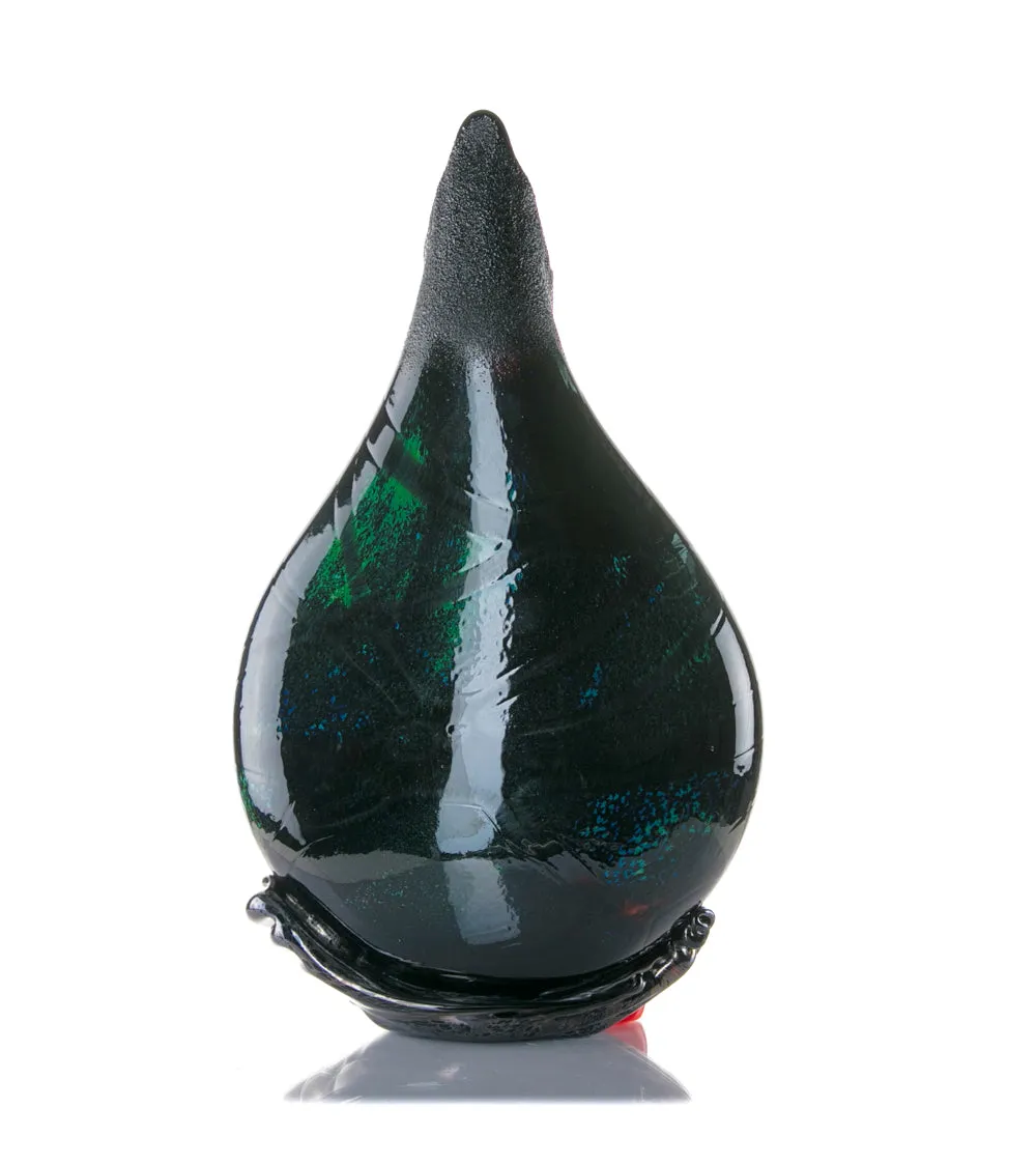 Glass Vessel "Black Lava Trail 2" by Daniel Moe