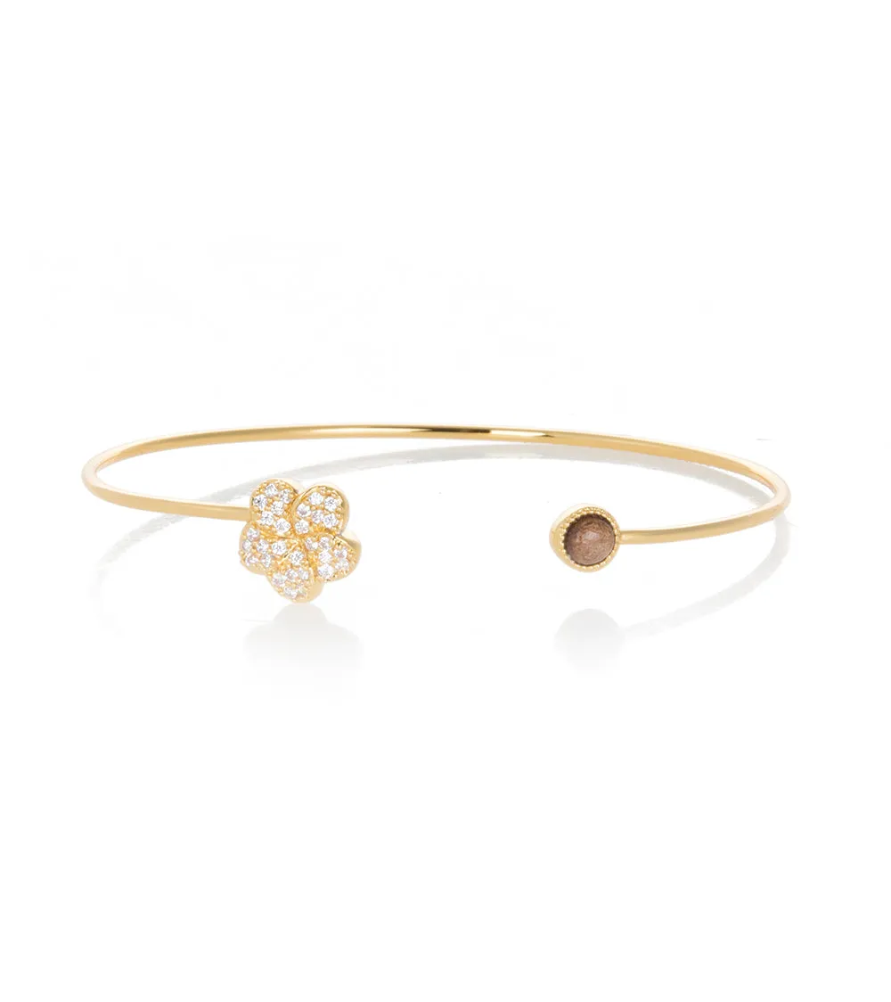 Gold Plumeria Cuff