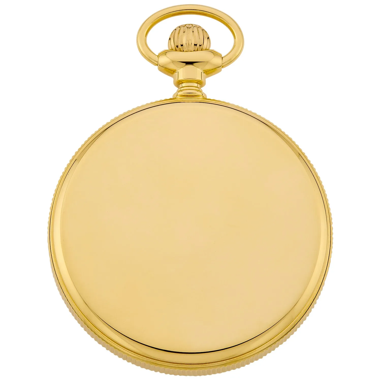 Gotham Men's Gold Plated Stainless Steel Mechanical Hand Wind Railway Classic Nostalgia Series Pocket Watch # GWC14124G