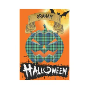 Graham of Montrose Ancient Tartan Jack O' Lantern Garden Flag / Halloween Home Decor NN8