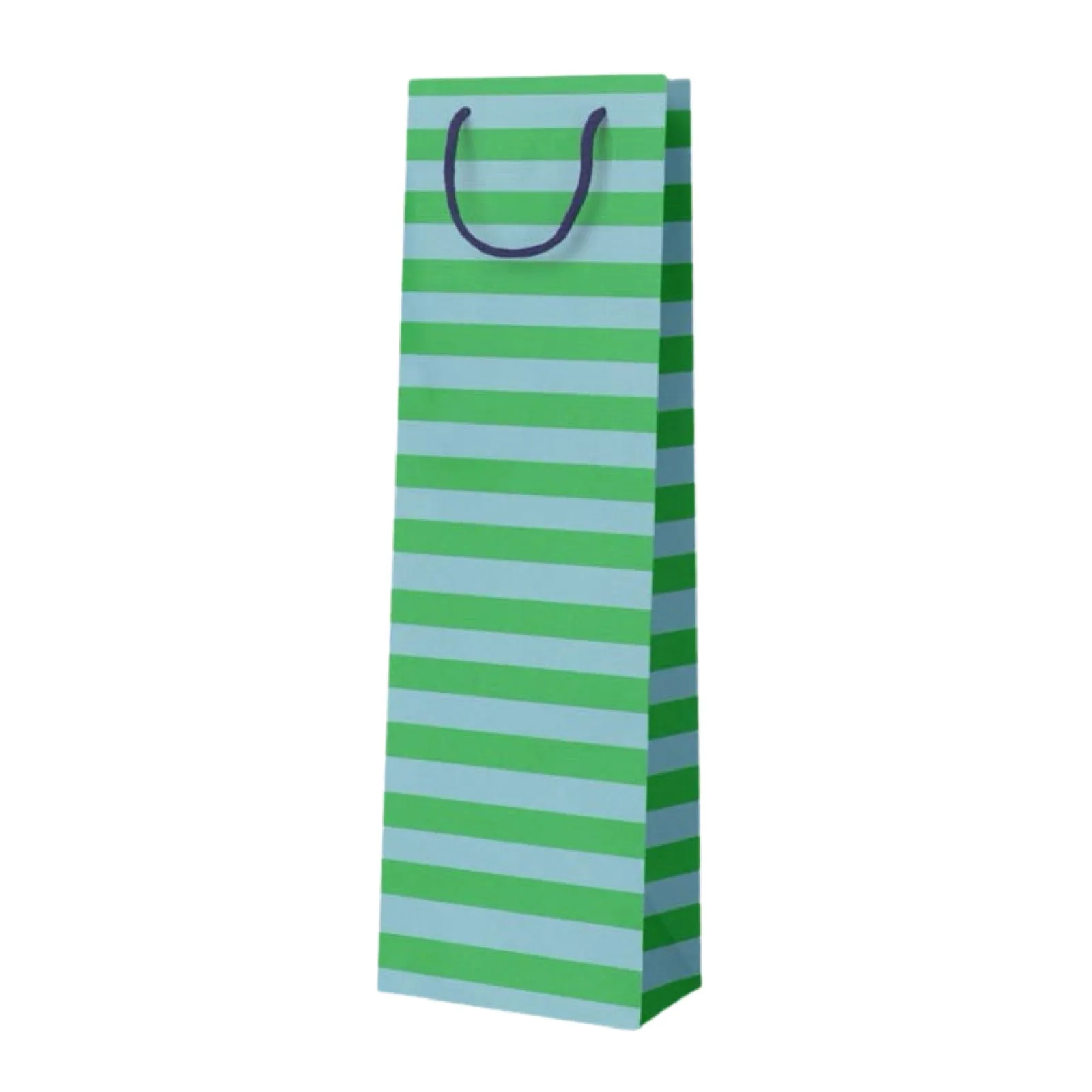 Green & Blue Stripe Bottle Gift Bag