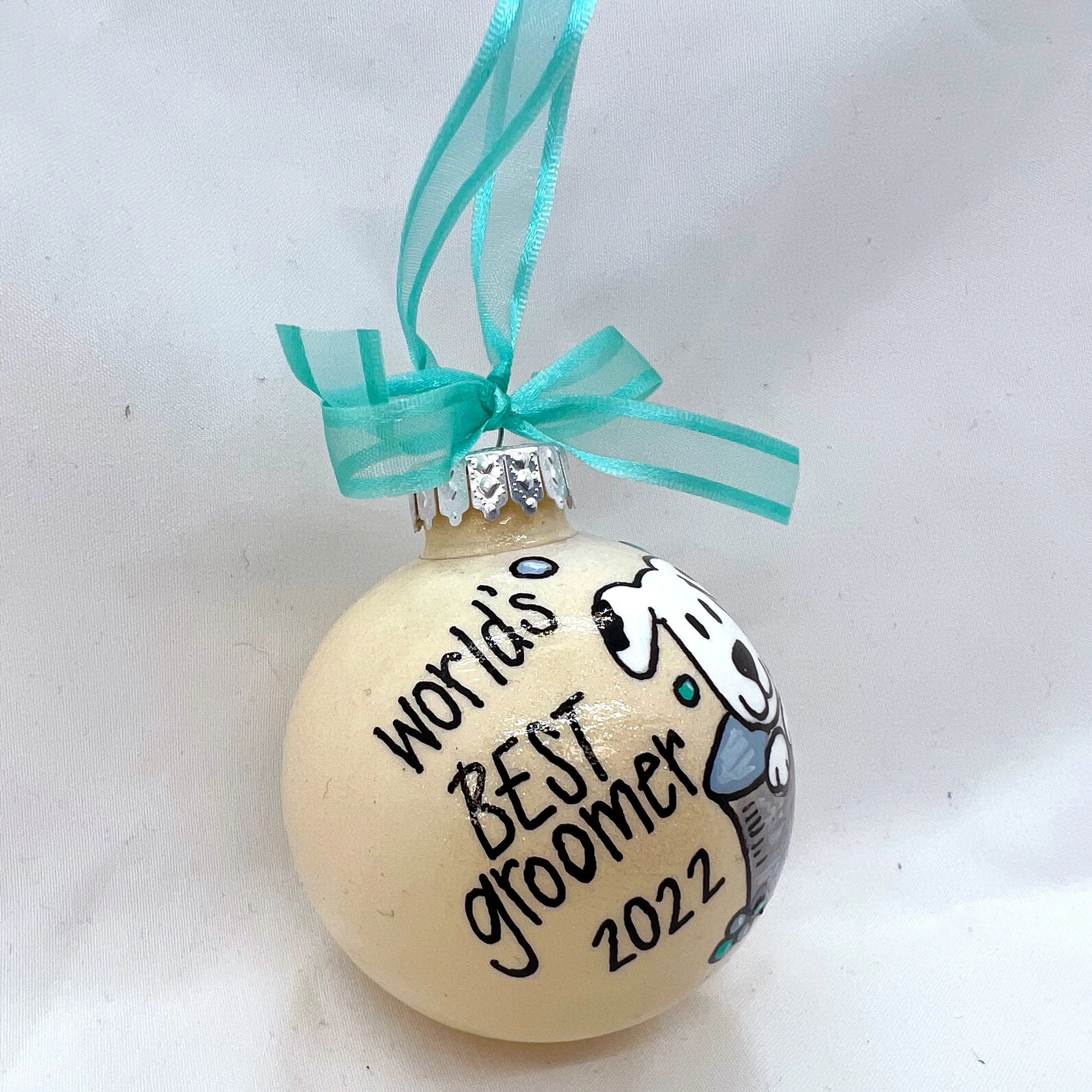 Groomer Ornament - World's Best Groomer, Dog Groomer, Groomer Gift, Pet Groomer, Grooming Gift, Christmas Ornament, Holiday Ornament