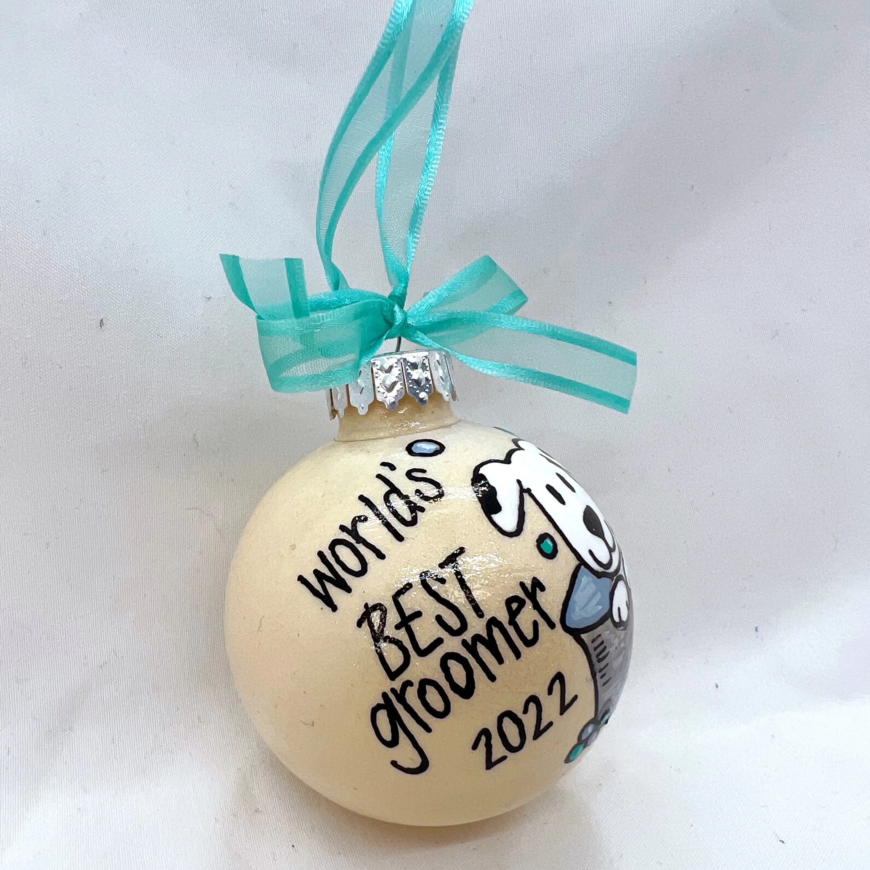 Groomer Ornament - World's Best Groomer, Dog Groomer, Groomer Gift, Pet Groomer, Grooming Gift, Christmas Ornament, Holiday Ornament