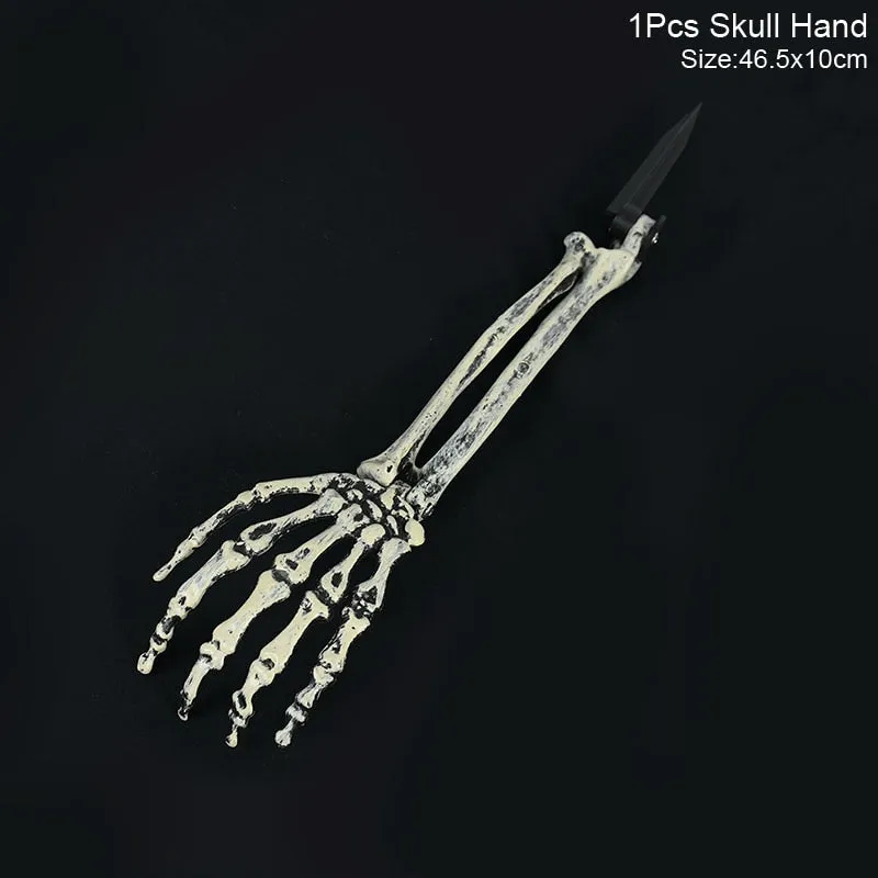 Halloween Decoration Props - Head and Hand Skull Skeleton