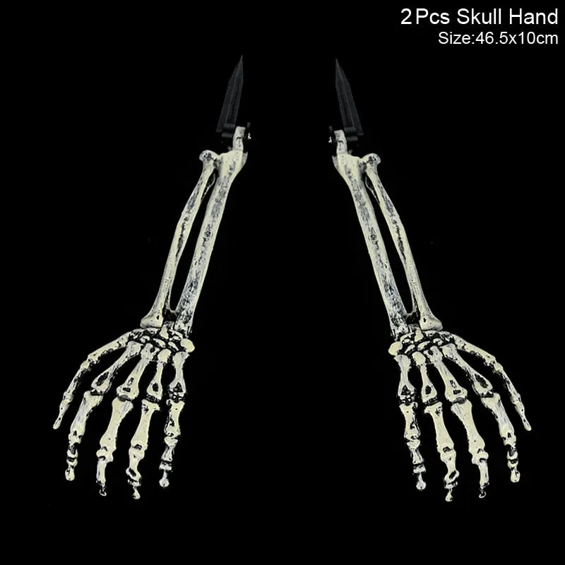 Halloween Decoration Props - Head and Hand Skull Skeleton