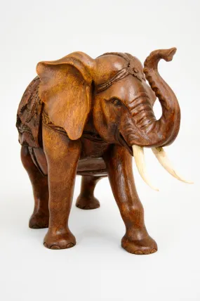 Hand Carved Wooden Elephant (40 cm)