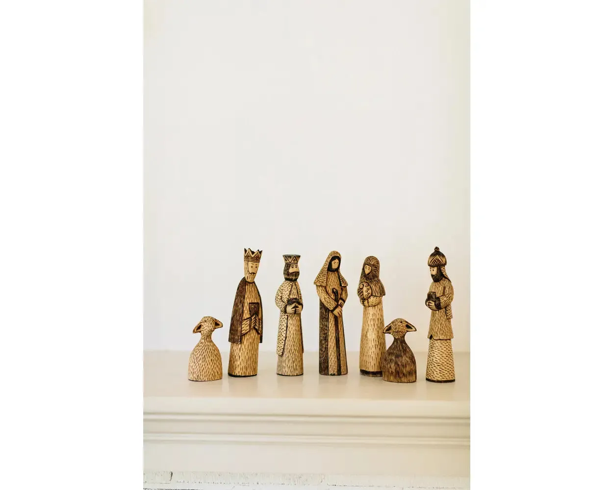 Hand-Carved Wooden Nativity