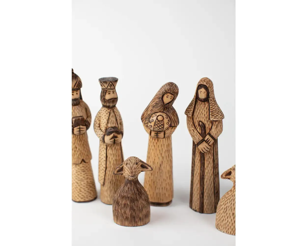 Hand-Carved Wooden Nativity