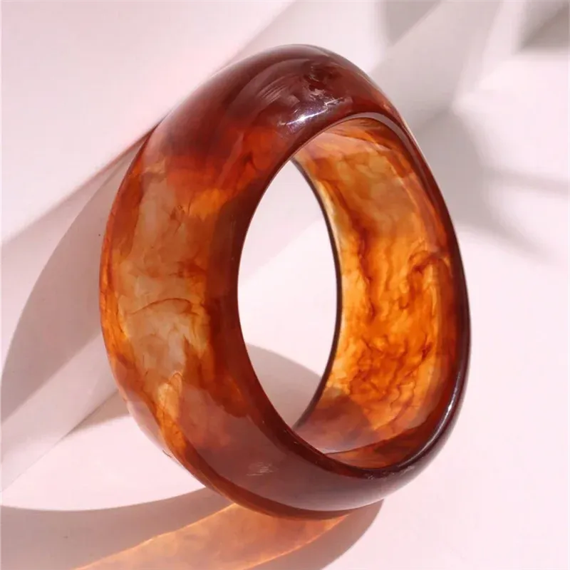 Haze- the Autumn Hued Smoky Acrylic Bangle Bracelets