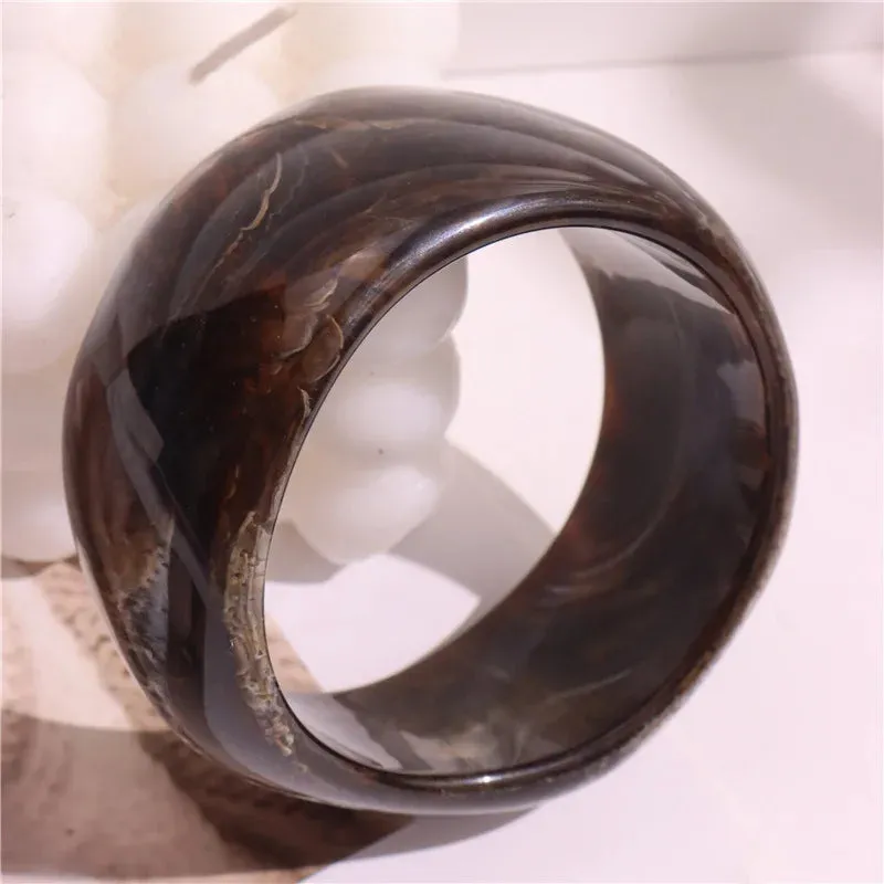 Haze- the Autumn Hued Smoky Acrylic Bangle Bracelets