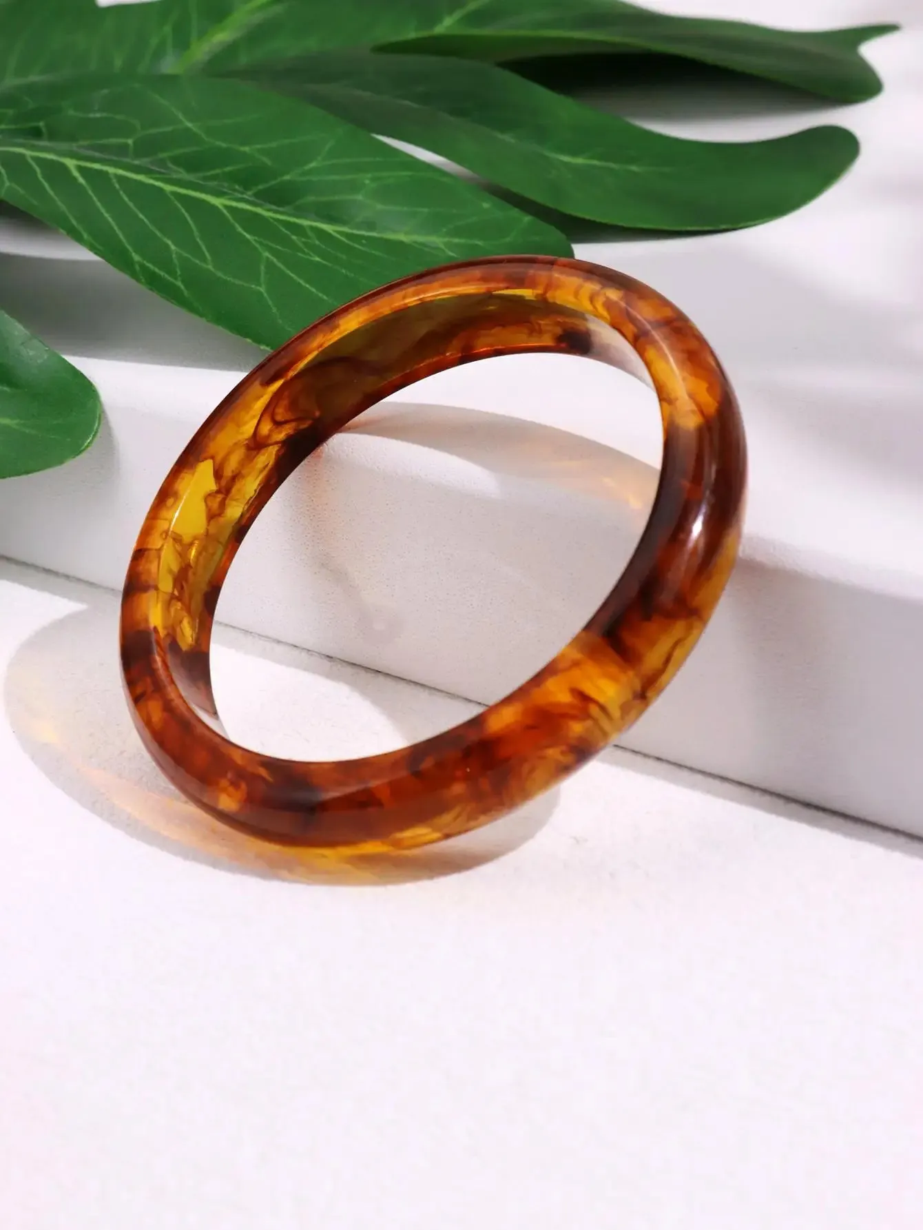 Haze- the Autumn Hued Smoky Acrylic Bangle Bracelets