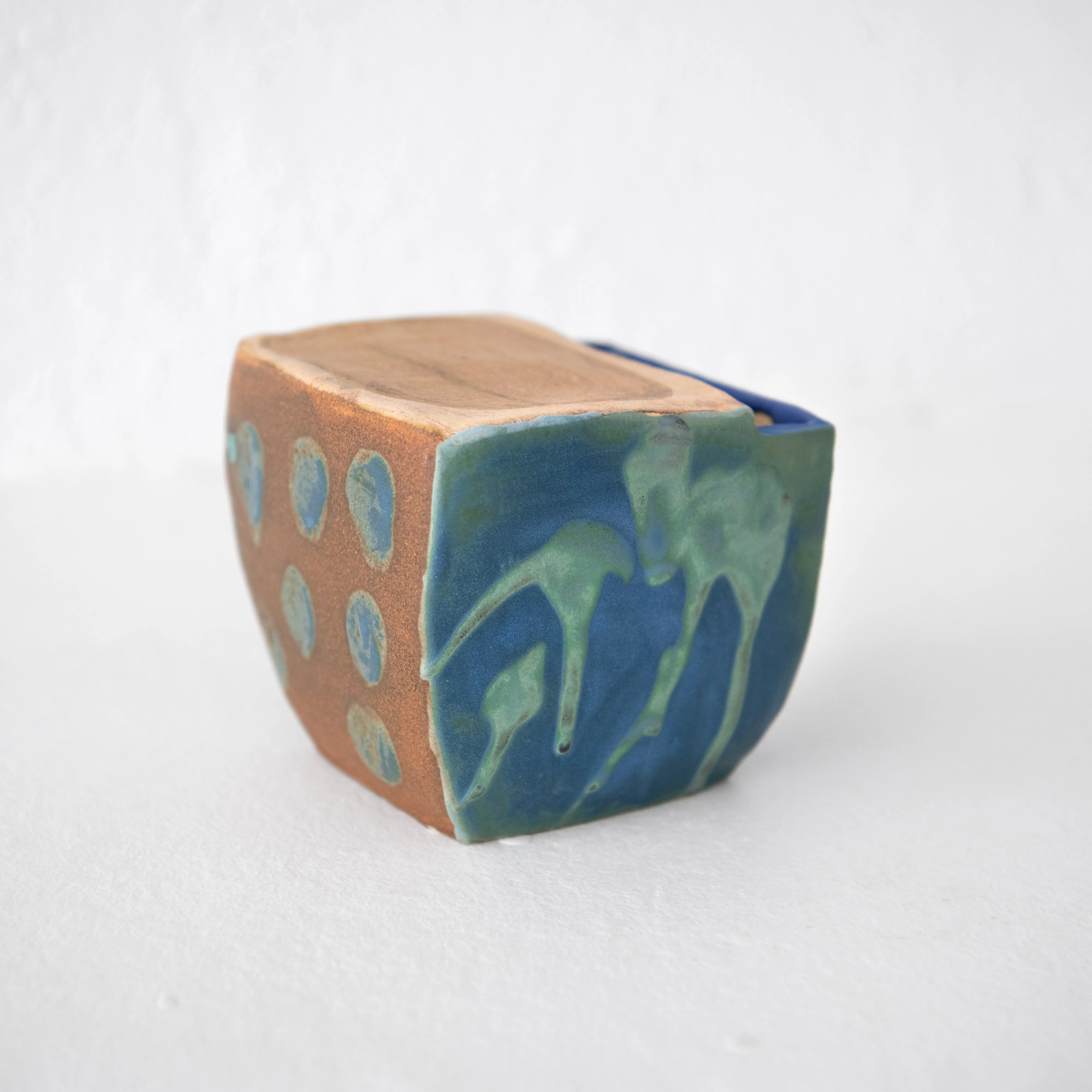 J Hoffman Ceramics Stoneware Box Vase