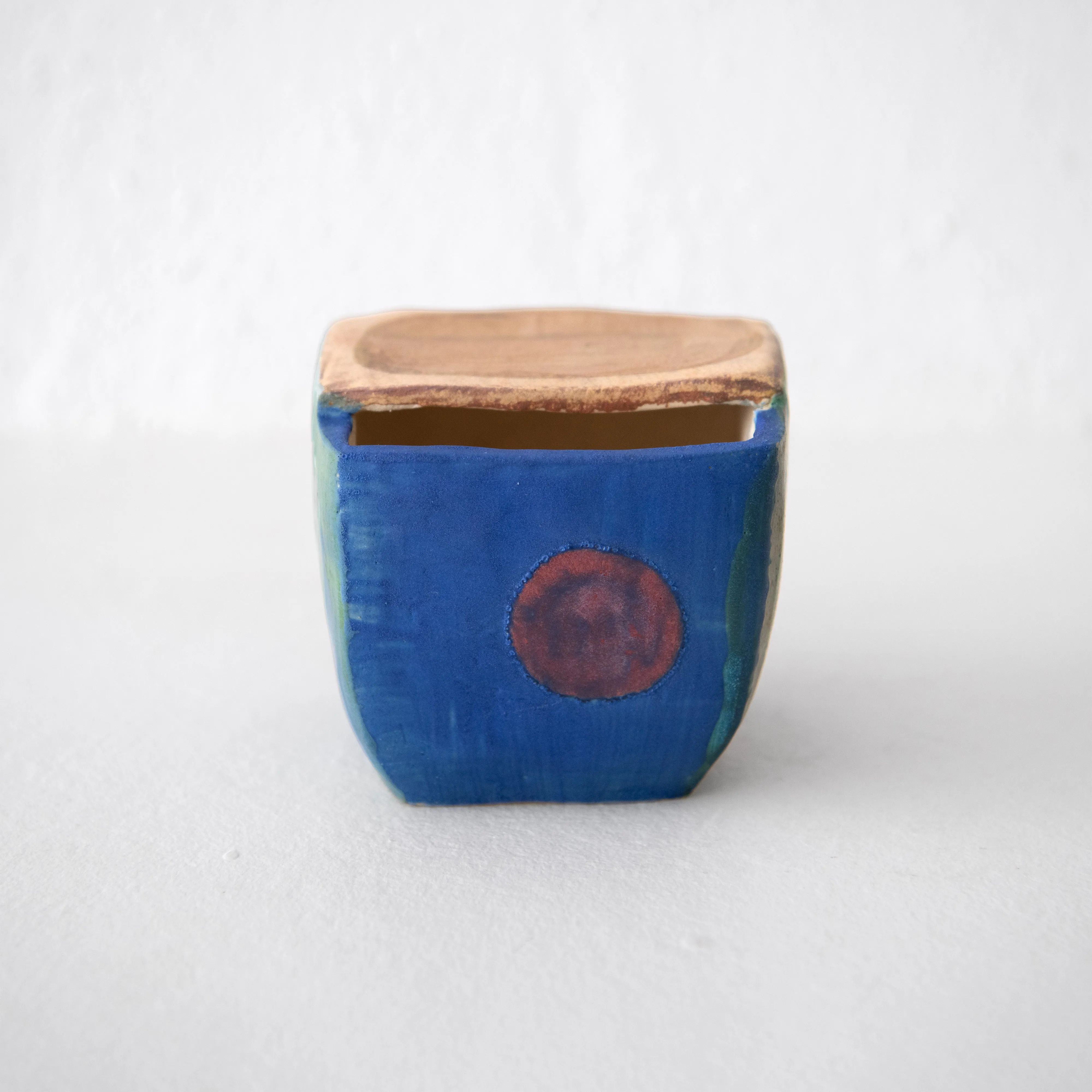 J Hoffman Ceramics Stoneware Box Vase