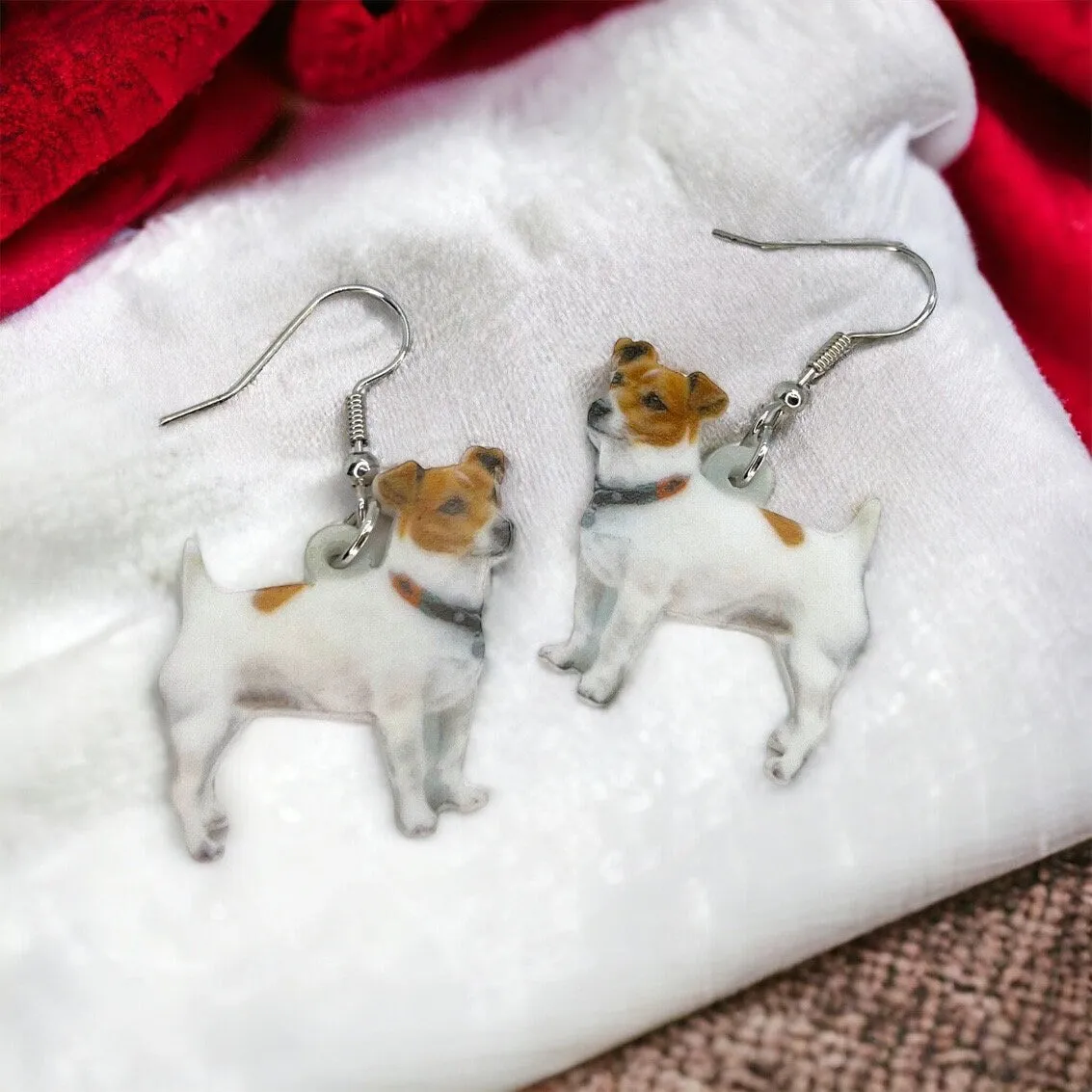 Jack Russell Terrier Earrings - Jack Russell Terrier, Dog Earrings, Dog Jewelry, Dog Mom, Jack Russell, Handmade Earrings, Terrier Dog