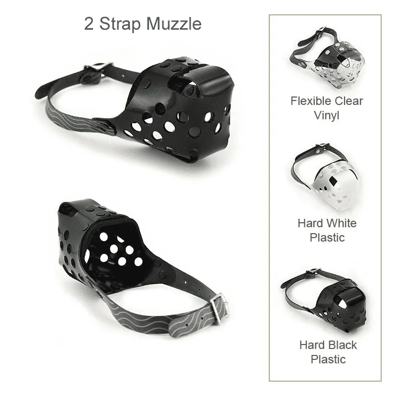 JAFCO Comfortable Dog Muzzles, Hard Plastic & Soft Flexible Versions