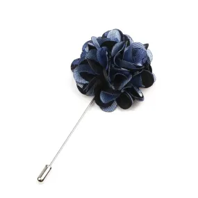 Lake Placid, Lapel Flower, Light Blue / Black / Blue