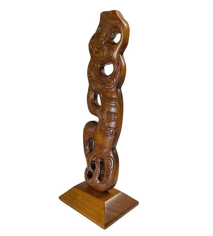 Large Maori Poupou Wall Panel Trophy