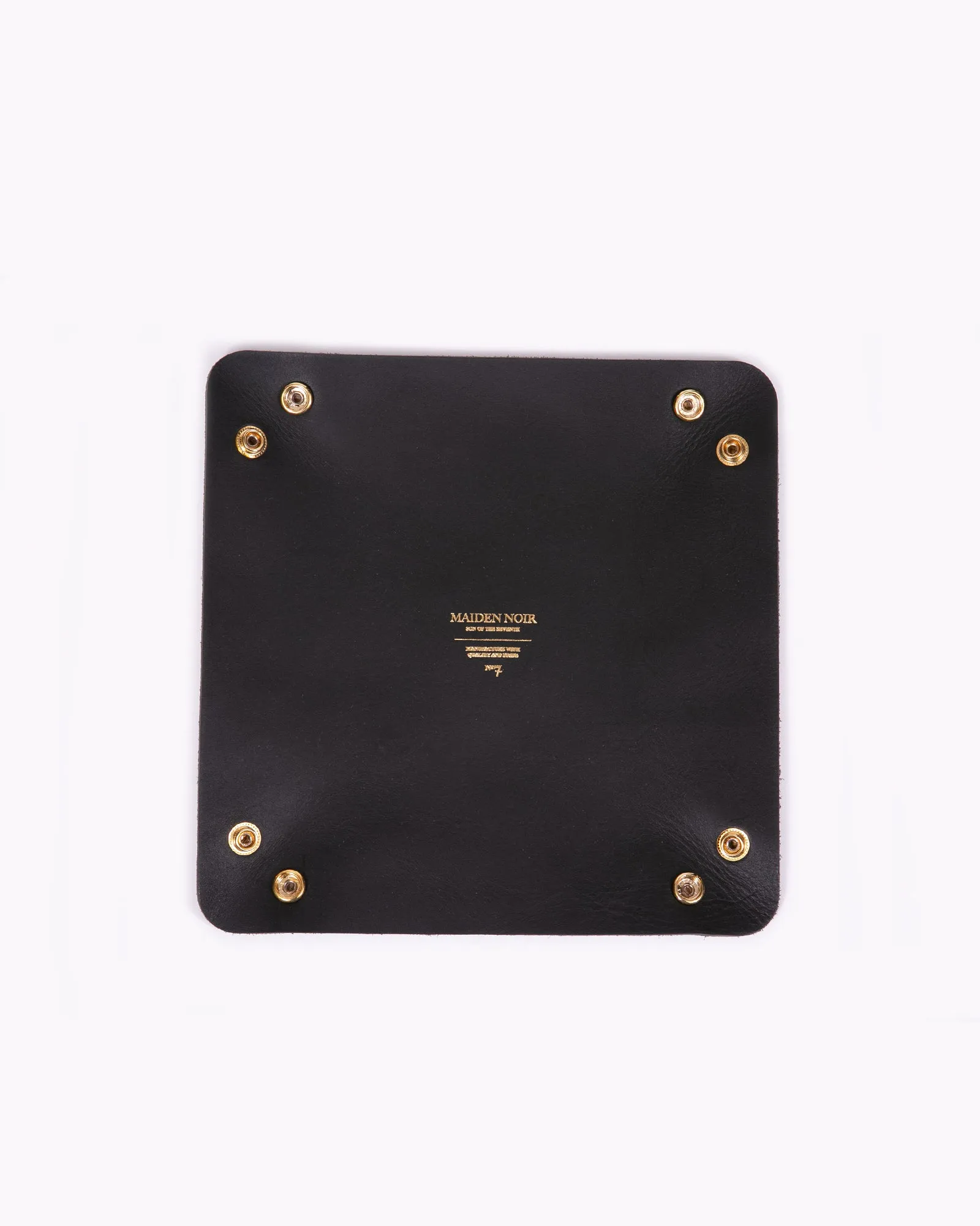 Leather Coin Tray - Black