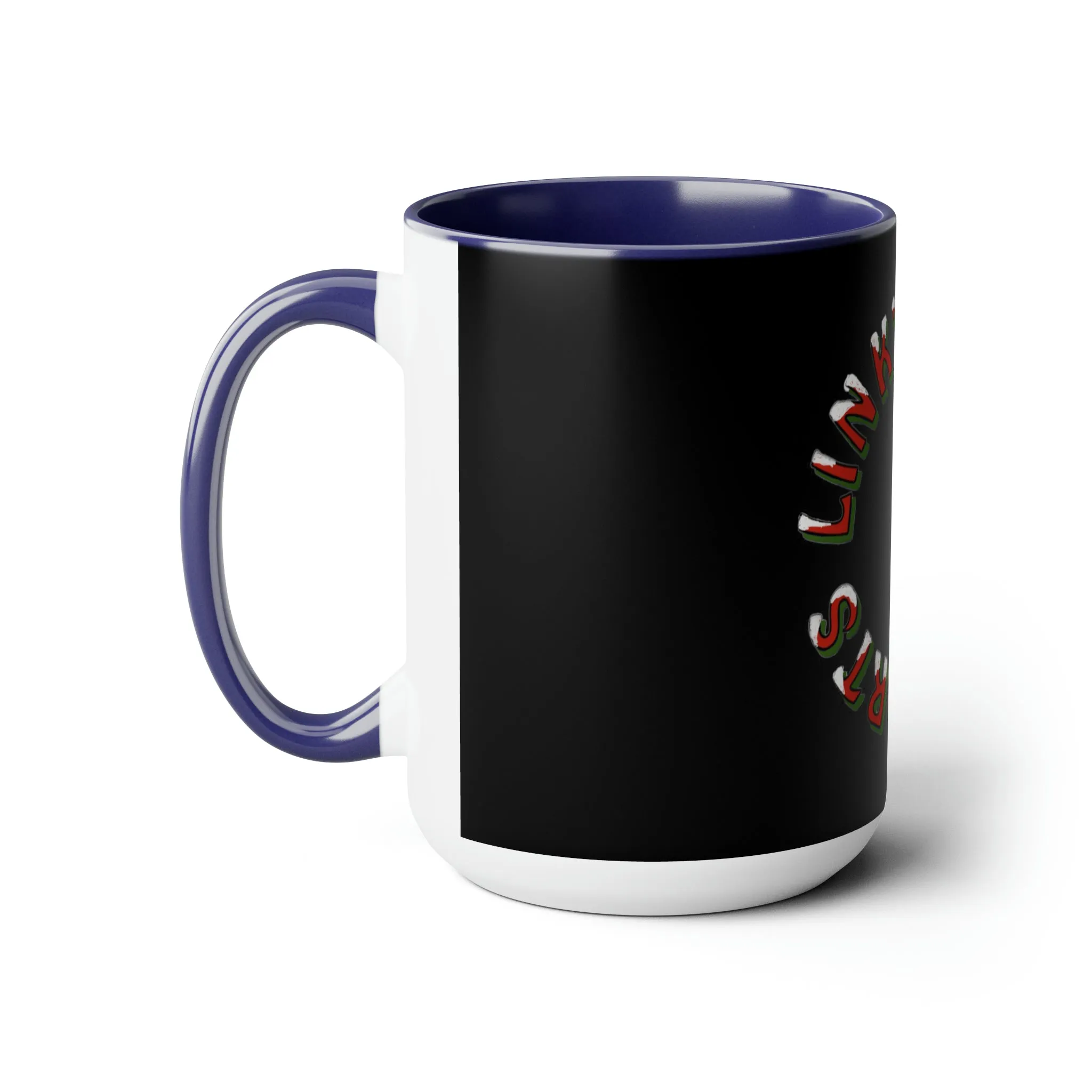 Link's Martial Arts Holiday Logo Two-Tone Coffee Mugs, 15oz