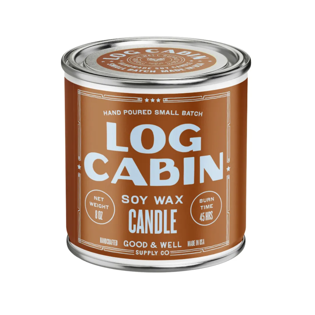 Log Cabin Happy Place Candle