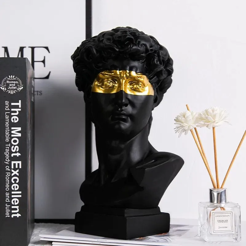 Luxury Michelangelo's "David" Head Statue: Modern Abstract Art for Home Decor