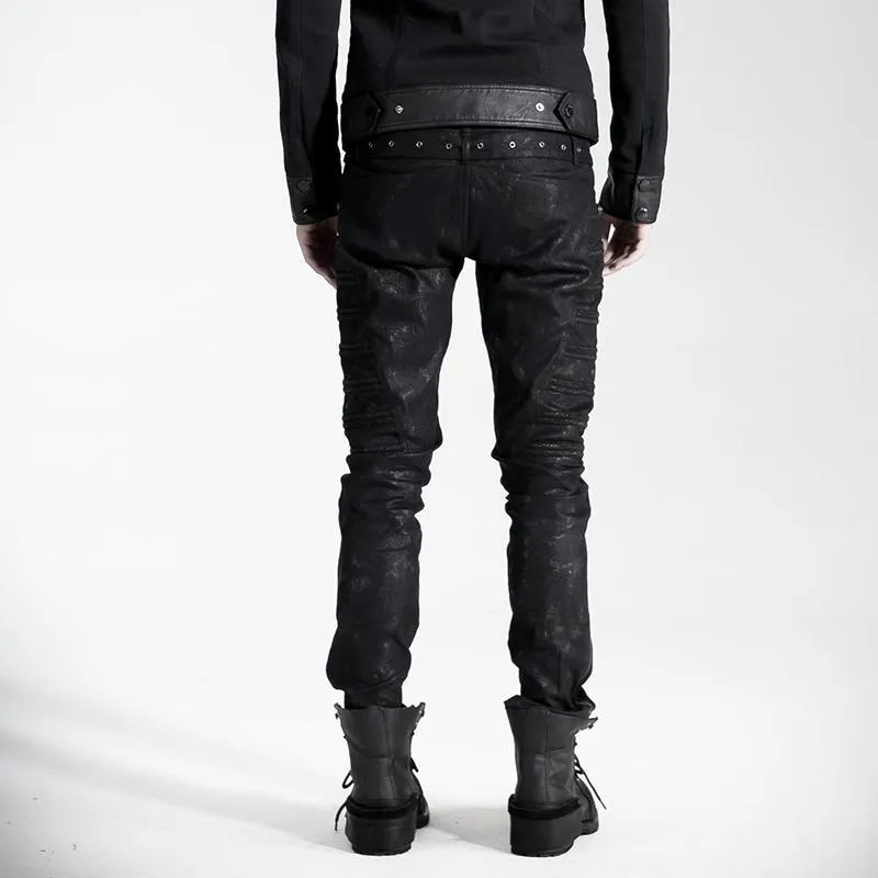 Men's Black Rivets Pants