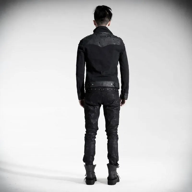 Men's Black Rivets Pants