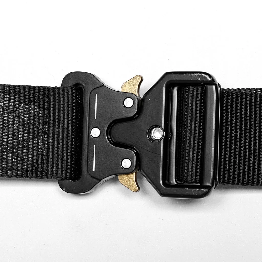 Men's Punk Buckles Belts with Detachable Bag