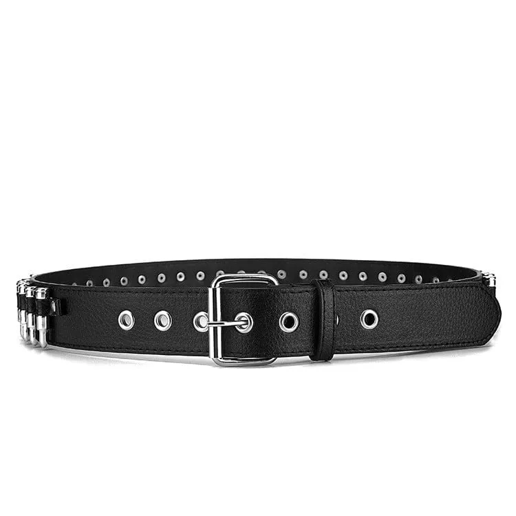 Men's Punk Bullets Faux Leather Belt