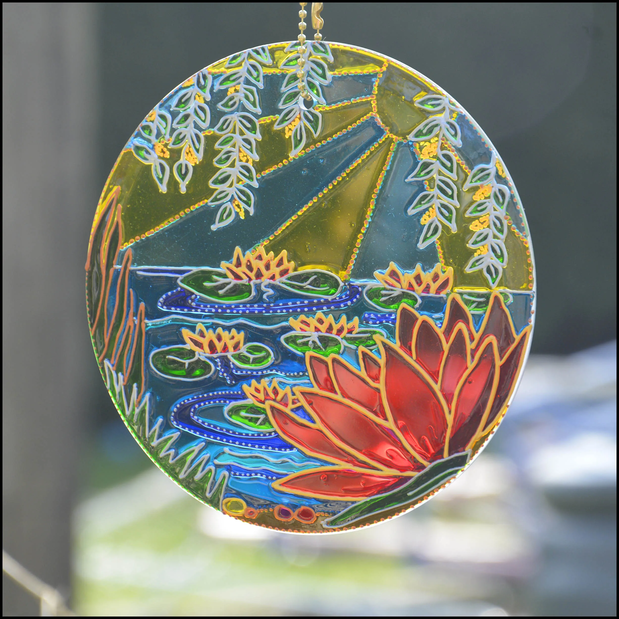 Monet Waterlilies Lake Suncatcher