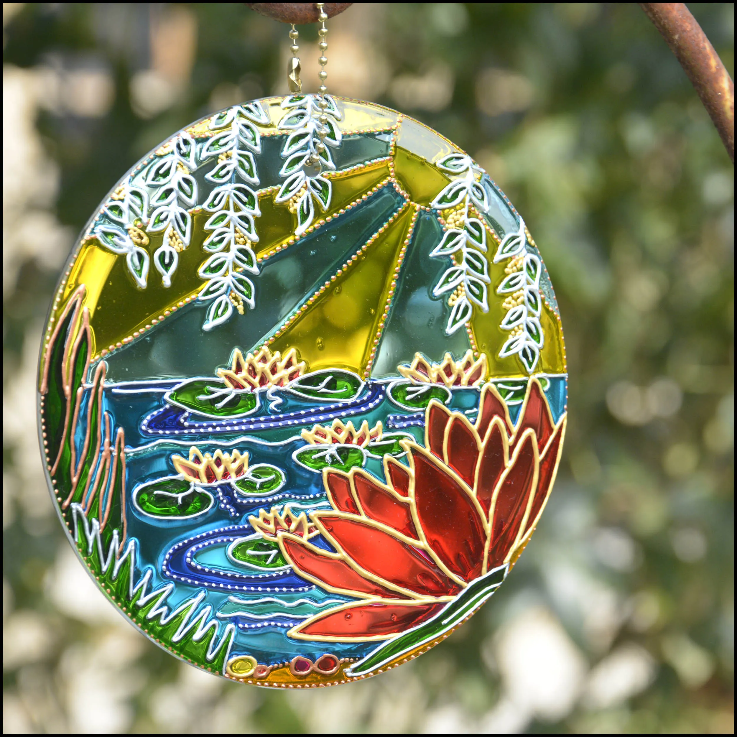 Monet Waterlilies Lake Suncatcher