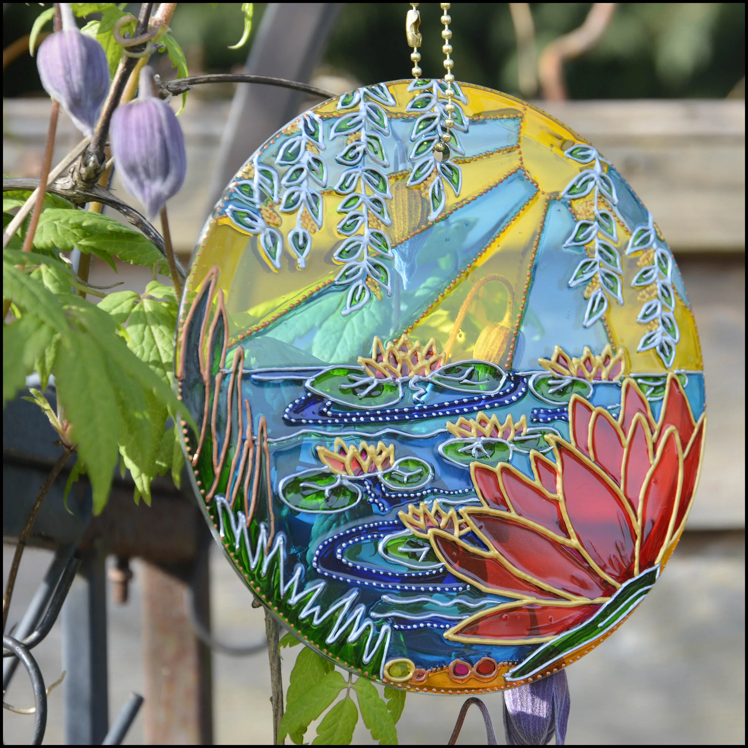 Monet Waterlilies Lake Suncatcher