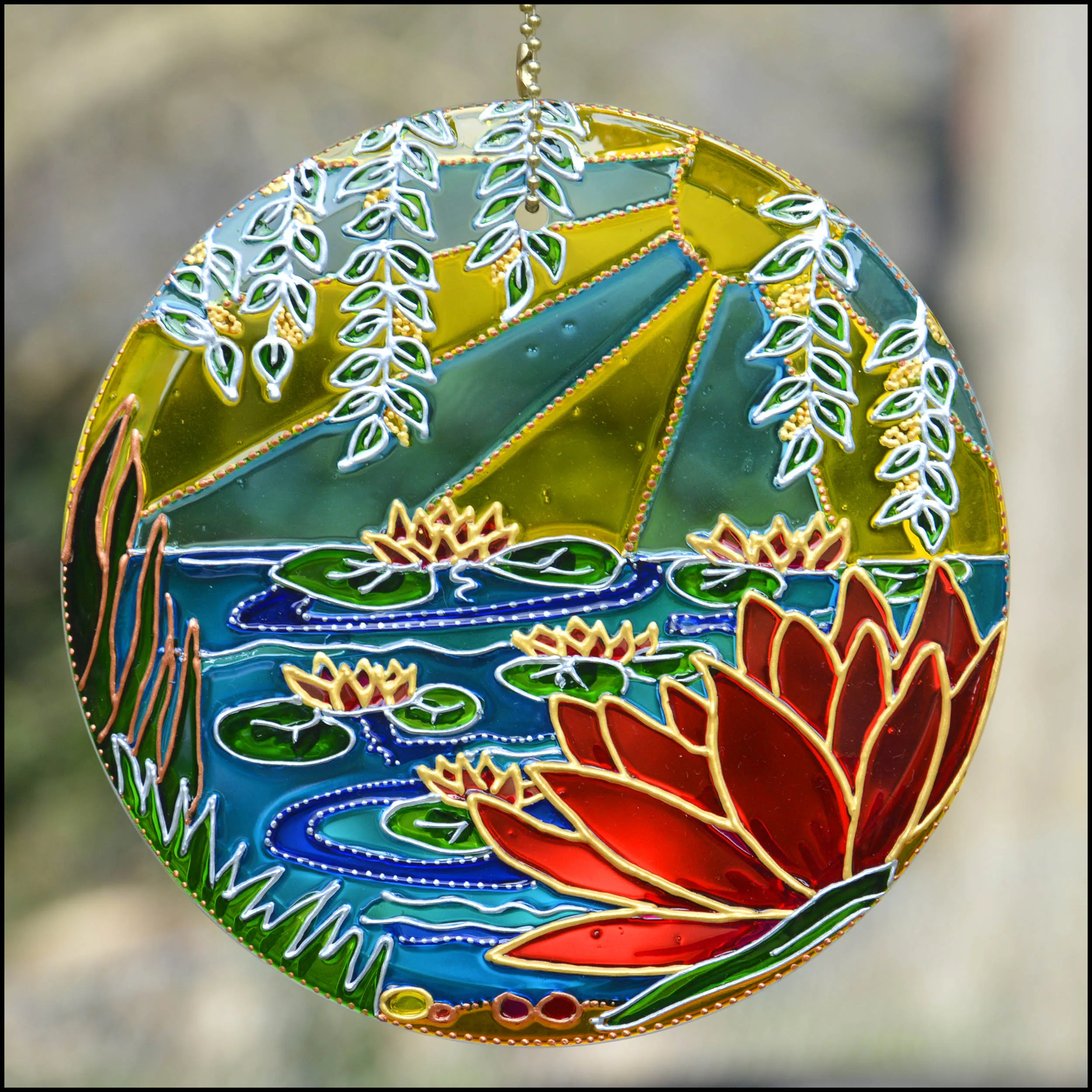 Monet Waterlilies Lake Suncatcher