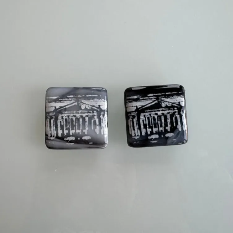 National Archives Building Fused Glass Magnet