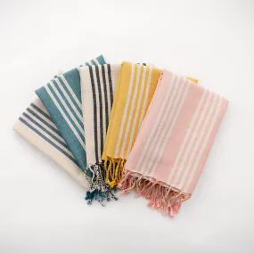 New! Spring Linen   Cotton Ticking Hand Towel