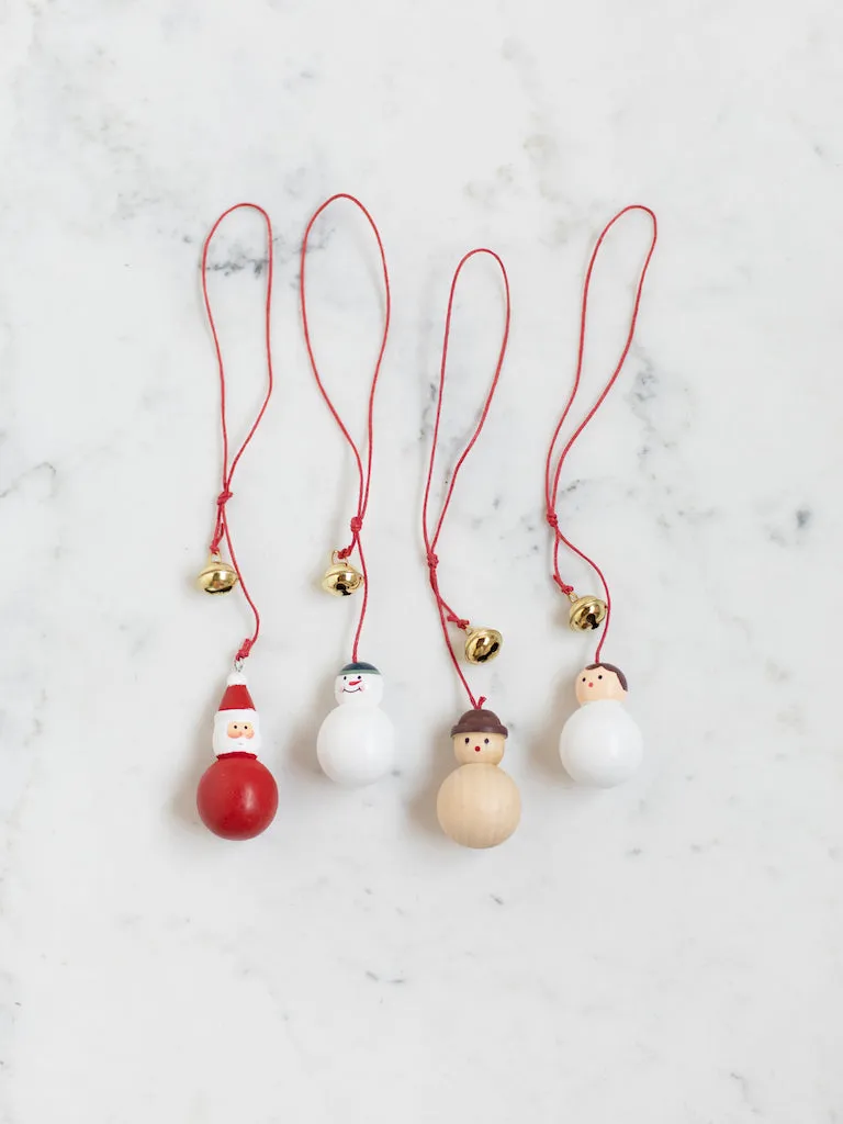 Pine Wood Jingle Ornaments