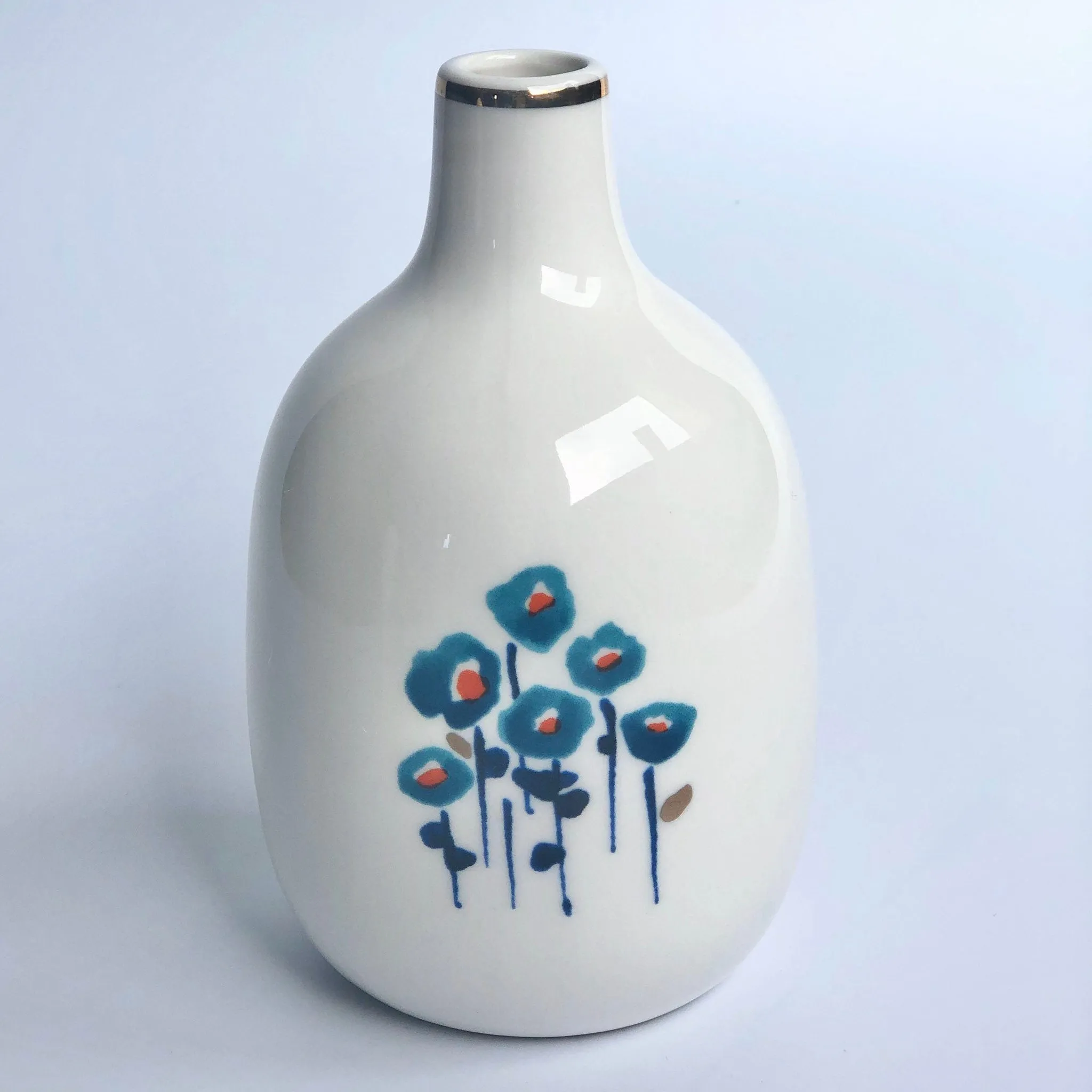 Poppies and Posies Ceramic Bud Vases