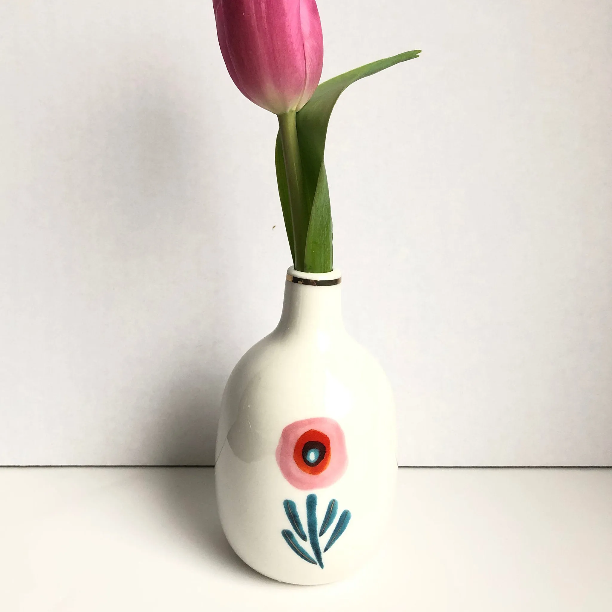 Poppies and Posies Ceramic Bud Vases