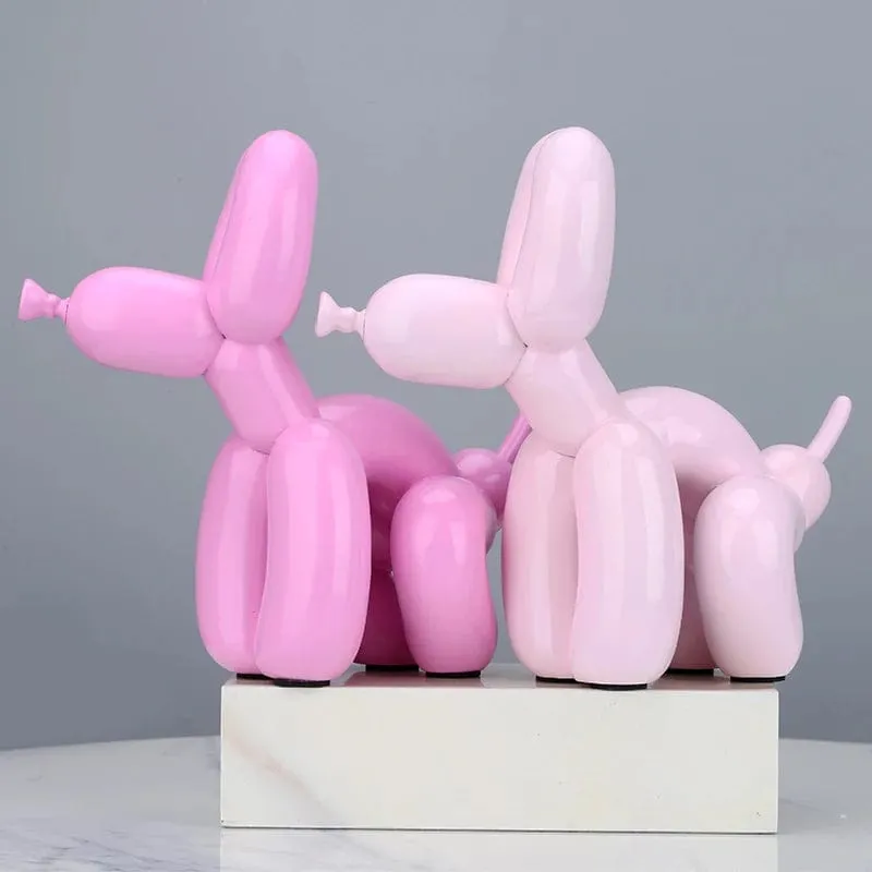 Quirky Poop Balloon Dog Statue: Creative Home Decoration with a Modern Nordic Touch, Cute Animal Resin Art Sculpture for Desktop Decors and Ornaments