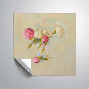 " Peonies In Glass No. 2" Removable Wall Art Mural