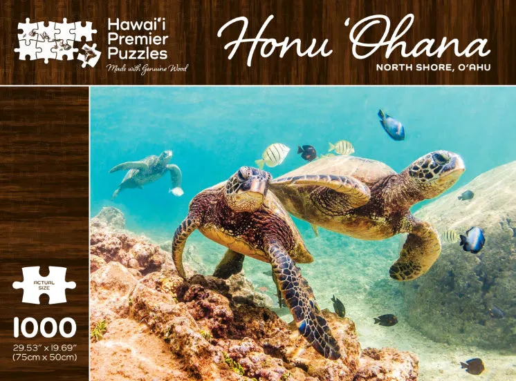 "Honu Ohana" Wooden Jigsaw Puzzle